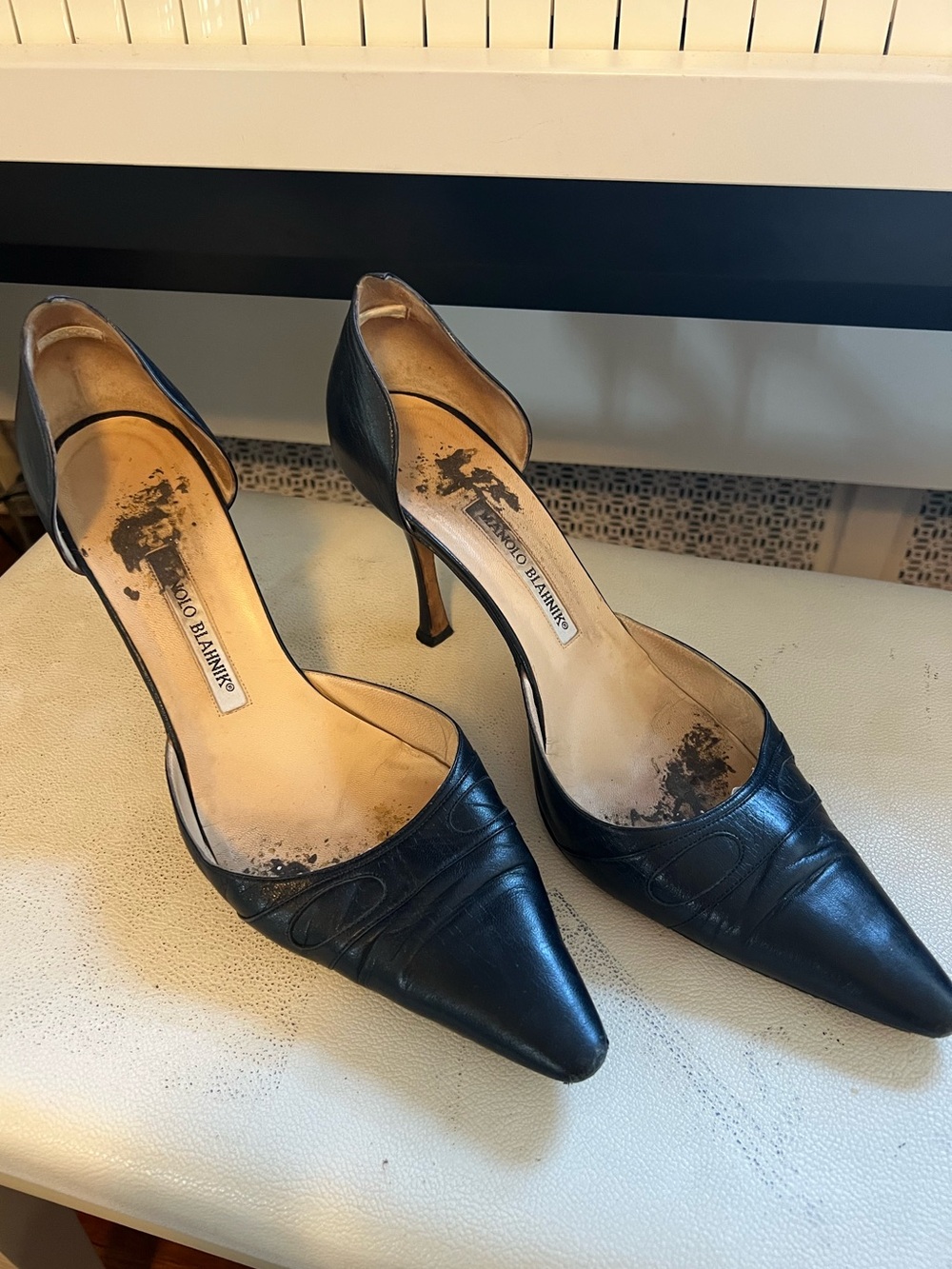 Patterned Manolo Blahnik D’Orsay Heels SZ 41